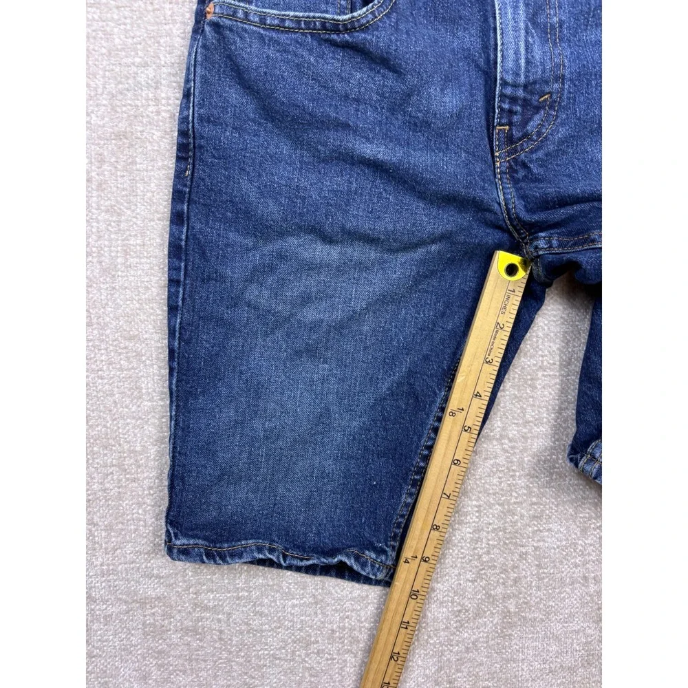 Levis 412 Slim Fit Denim Shorts Mens 28 Dark Wash Blue Jean Shorts